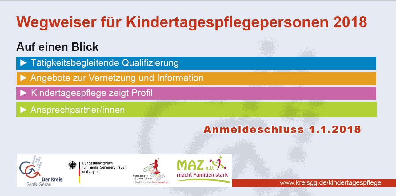 Wegweiser für Kindertagespflegepersonen 2018 Bild