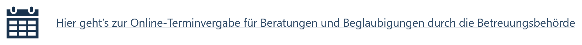 Link zu den Online-Terminen des Sachgebietes Betreuung