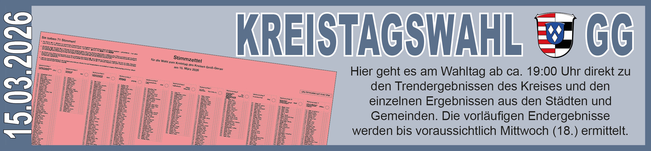 Kreistagswahl GG - Zum amtlichen Endergebnis der Kreistagswahl am 14. März 2021