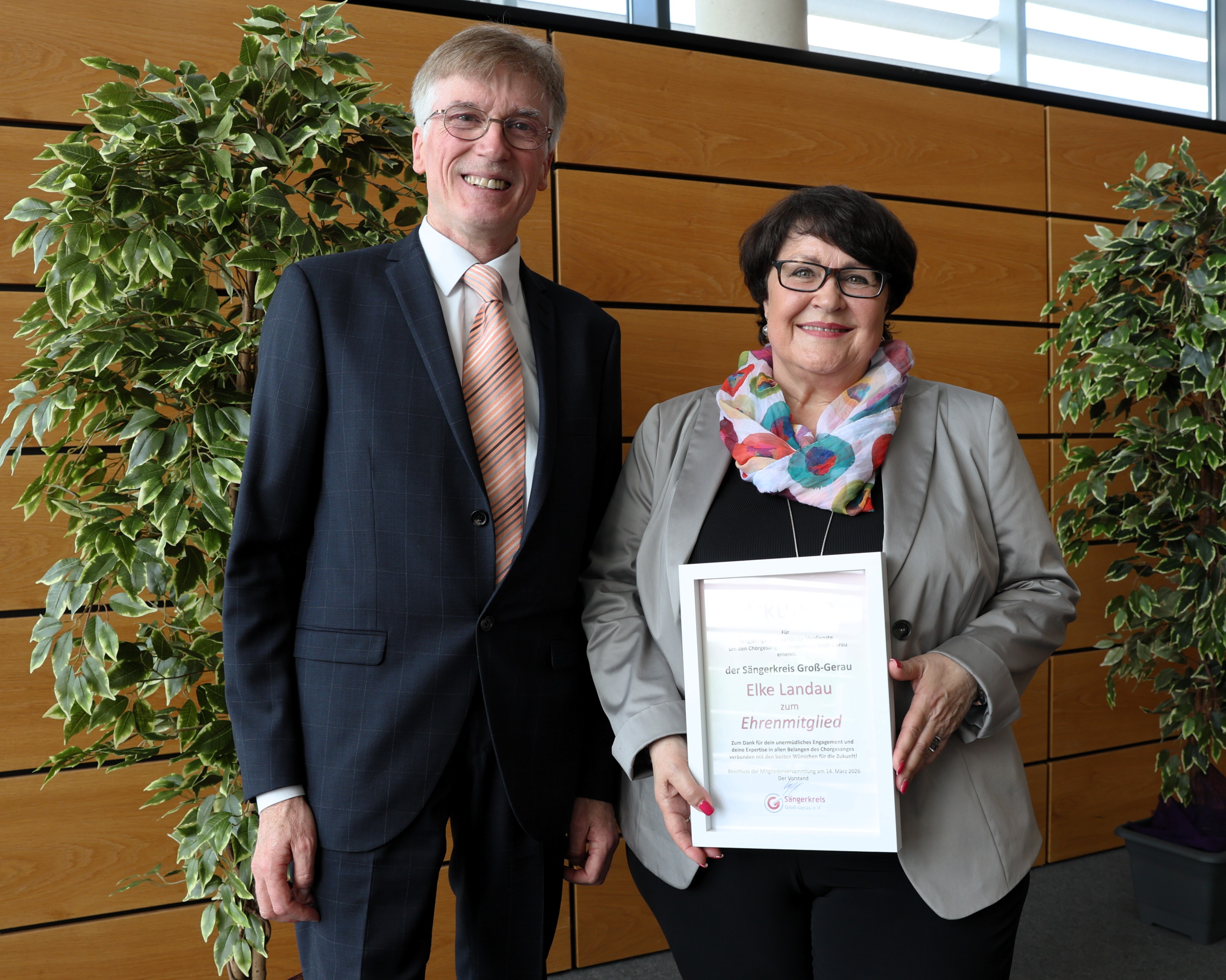 Hans Kopp (Sängerkreis Groß-Gerau, Elke Landau (Kulturbüro) Foto