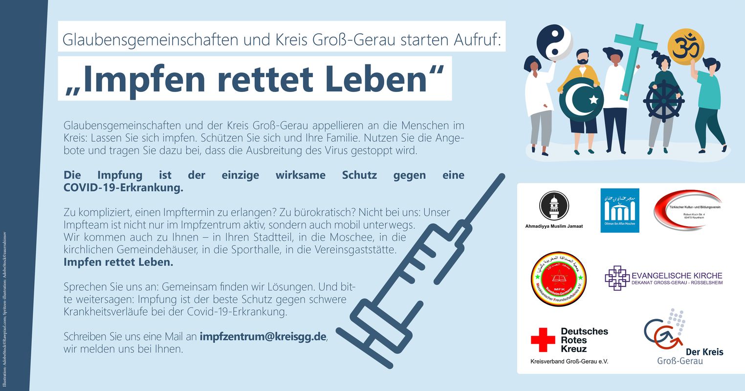 Impfaktion "Glaubensgemeinschaften" Flyer