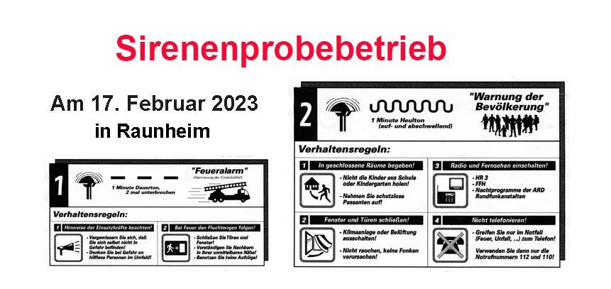 Sirenenprobebetrieb Bild