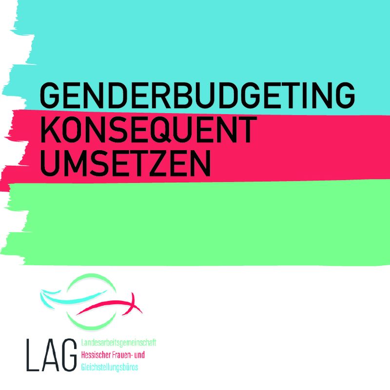 Plakat: Genderbudgeting konsequent umsetzen