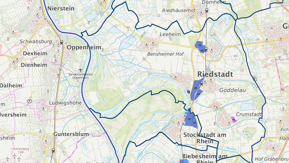 Gewerbegebiete in Riedstadt Foto
