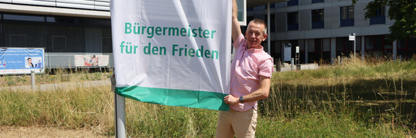 Mayors for Peace Flagge Foto