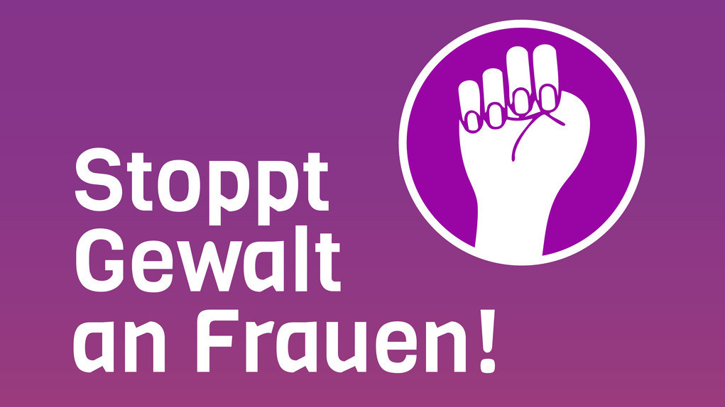 Stoppt Gewalt an Frauen! Plakat
