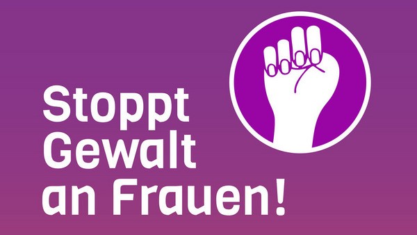 Stoppt Gewalt an Frauen! Plakat
