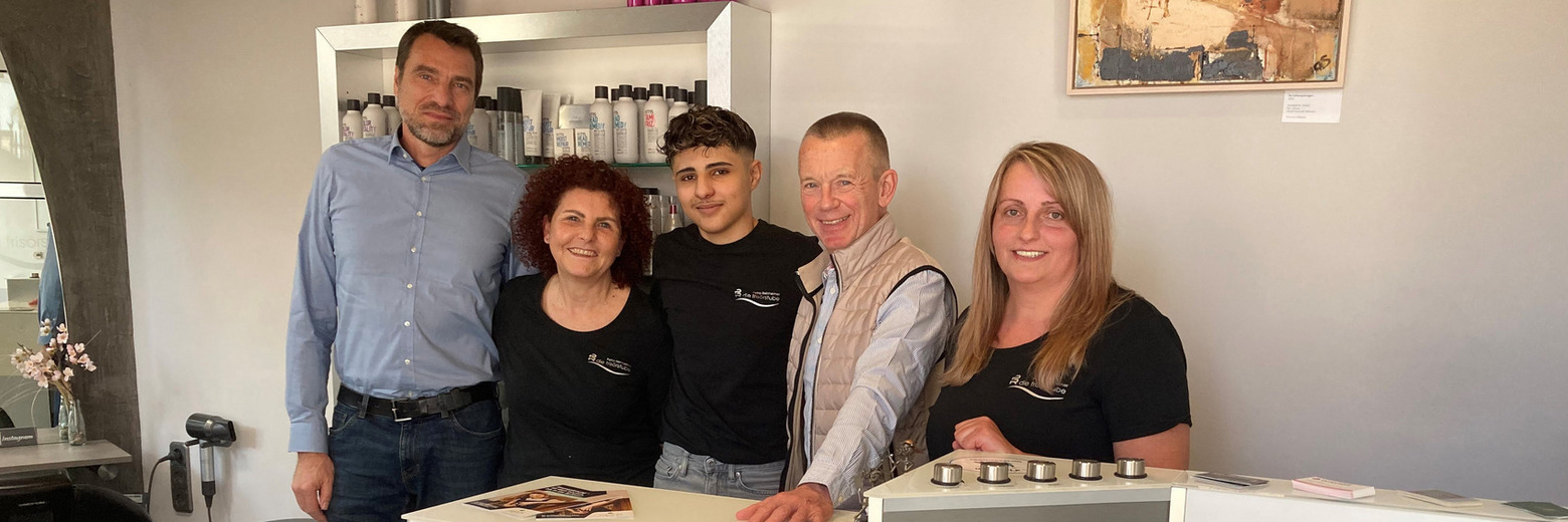 Betriebsbesuch Frisörstube Reinheimer Foto
