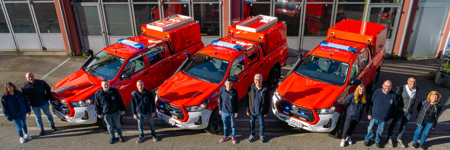 Katastrophenschutzfahrzeuge Foto