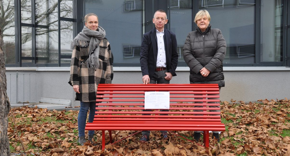 Rote Bank Foto