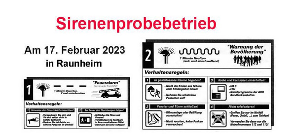 Sirenenprobebetrieb Bild