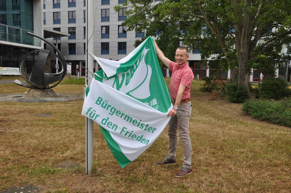 Flagge Mayors of Peace Foto