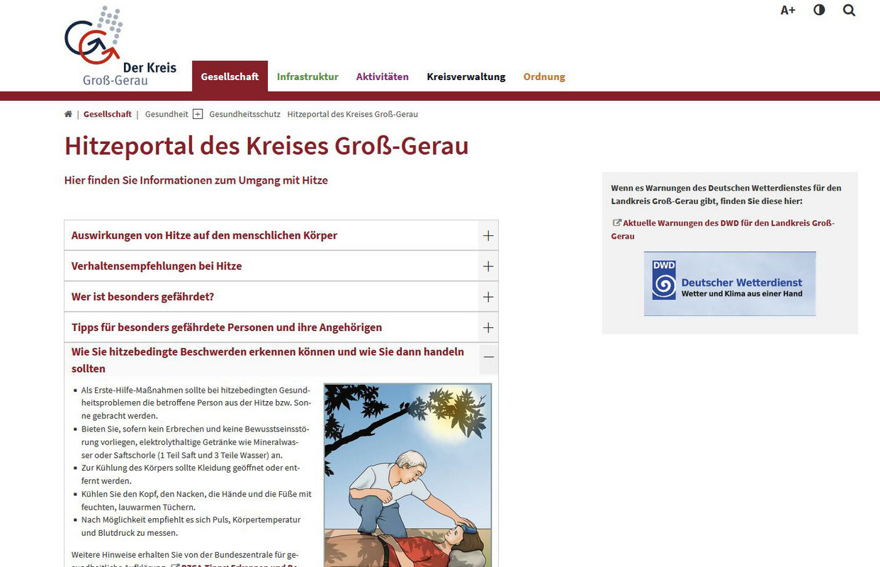 Hitzeportal Bildschirmfoto