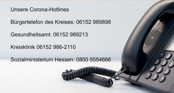 Corona-Telefonnummern Bild
