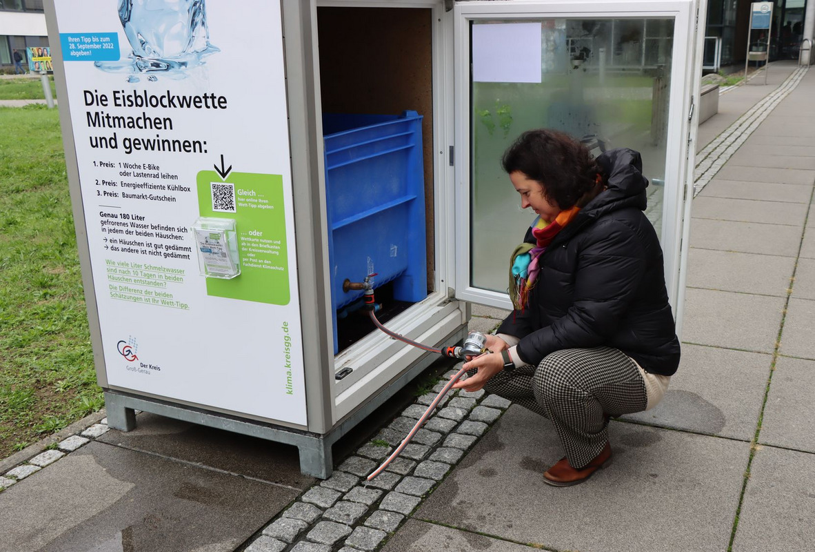 Eisblockwette Foto