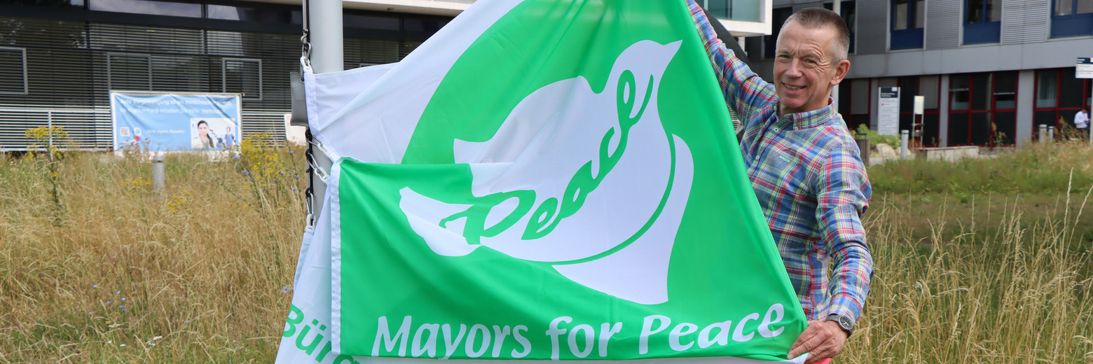 Mayors for Peace Flagge Foto
