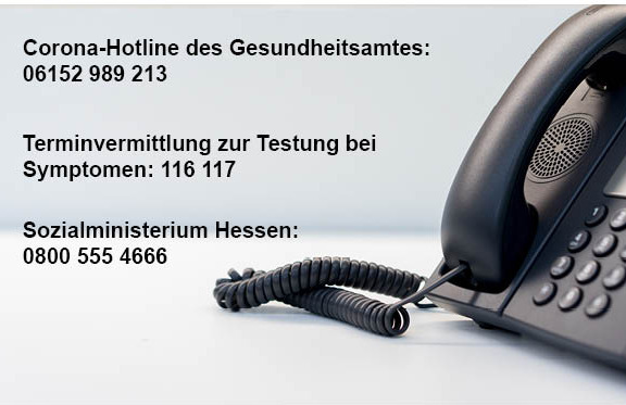 Corona-Telefonnummern Bild