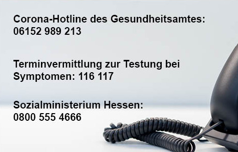 Corona-Telefonnummern Bild