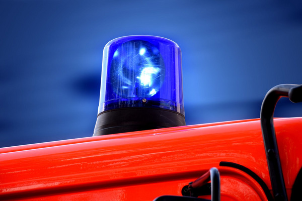 Blaulicht auf einem Einsatzwagen Foto